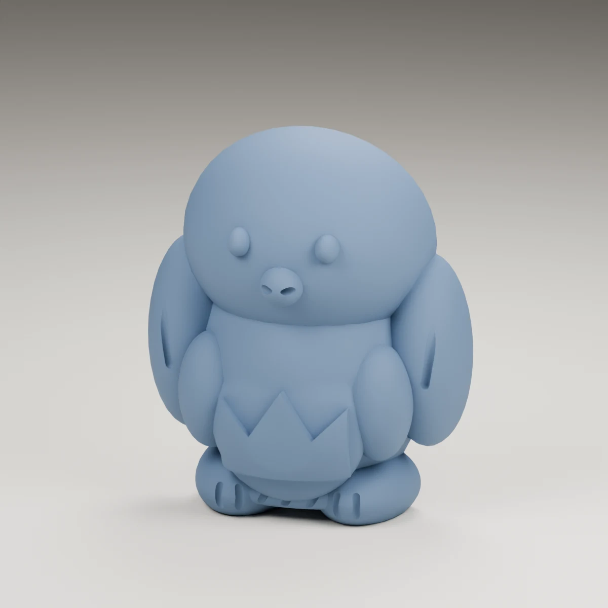 sunrise dove — render of the supplied sculpted V2 geometry