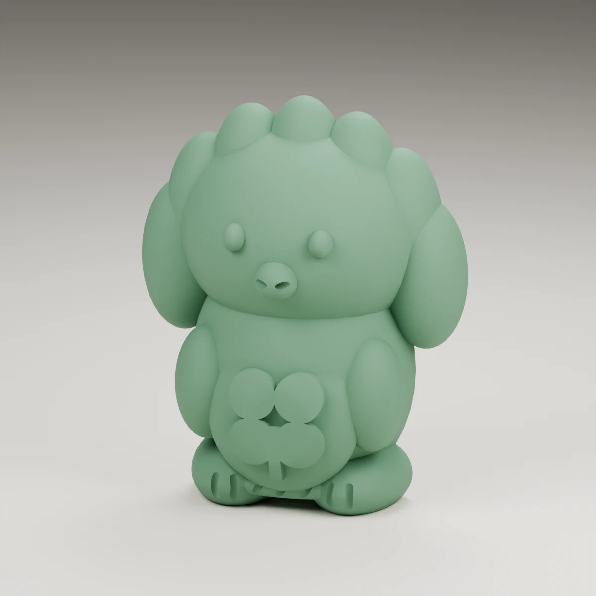 acorn turkey — render of the supplied sculpted V2 geometry