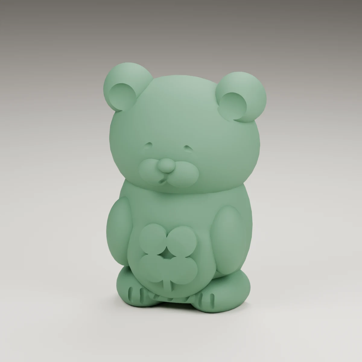 midnight bear — render of the supplied sculpted V2 geometry