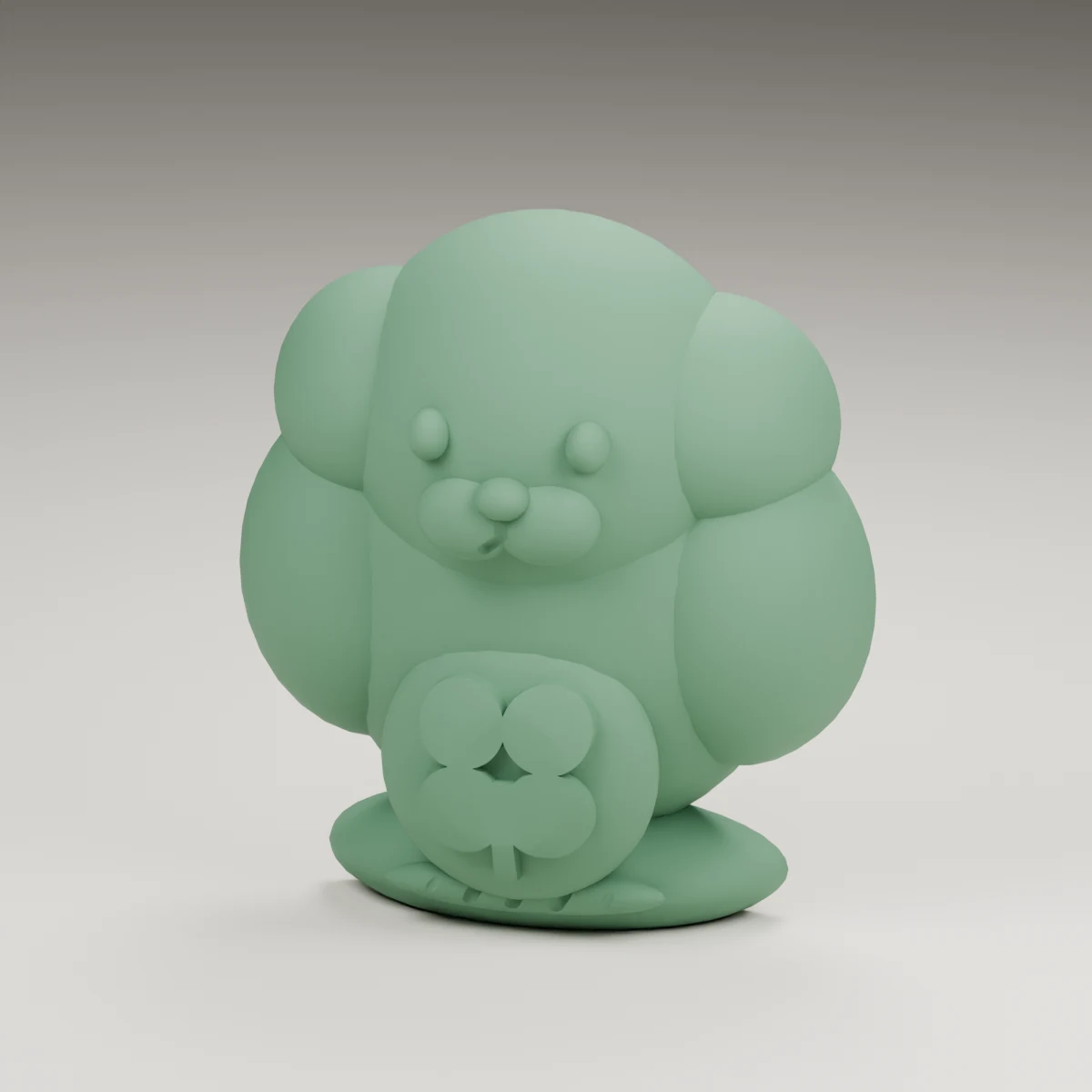 rainbow cloud — render of the supplied sculpted V2 geometry
