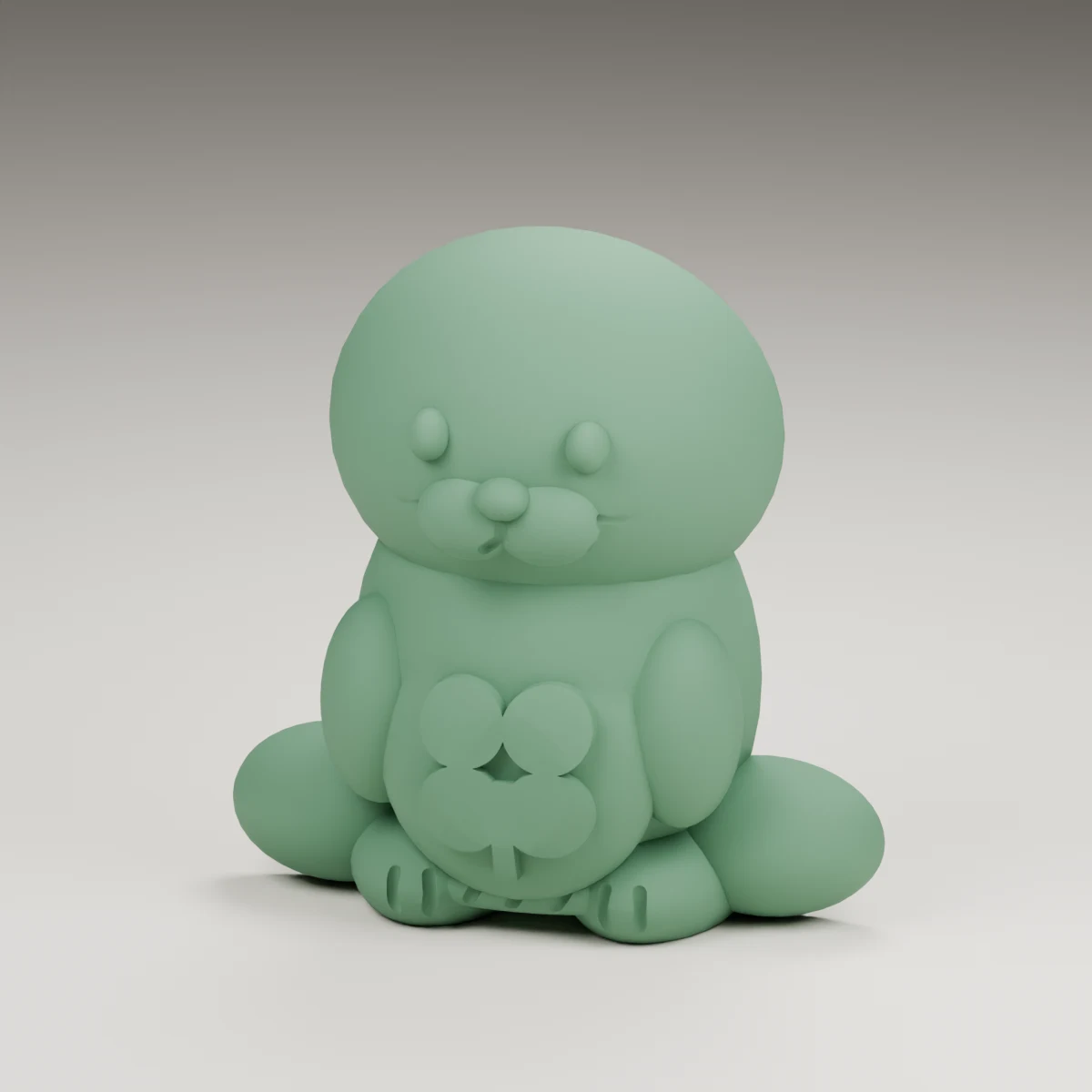 snowflake seal — render of the supplied sculpted V2 geometry
