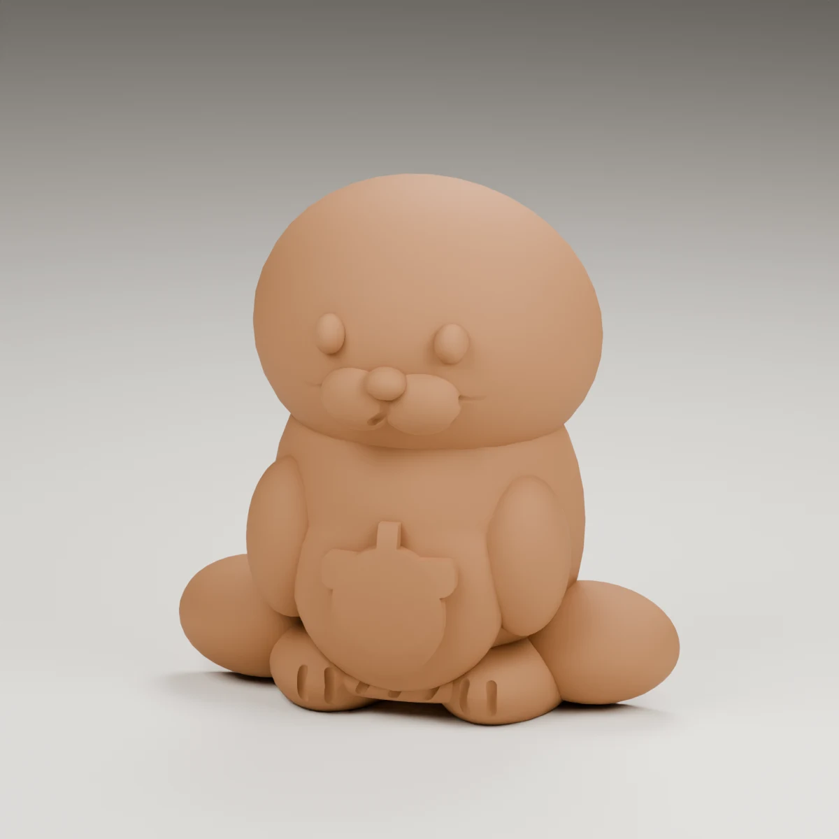 snowflake seal — render of the supplied sculpted V2 geometry
