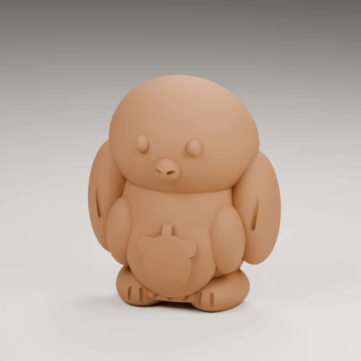 sunrise dove — render of the supplied sculpted V2 geometry