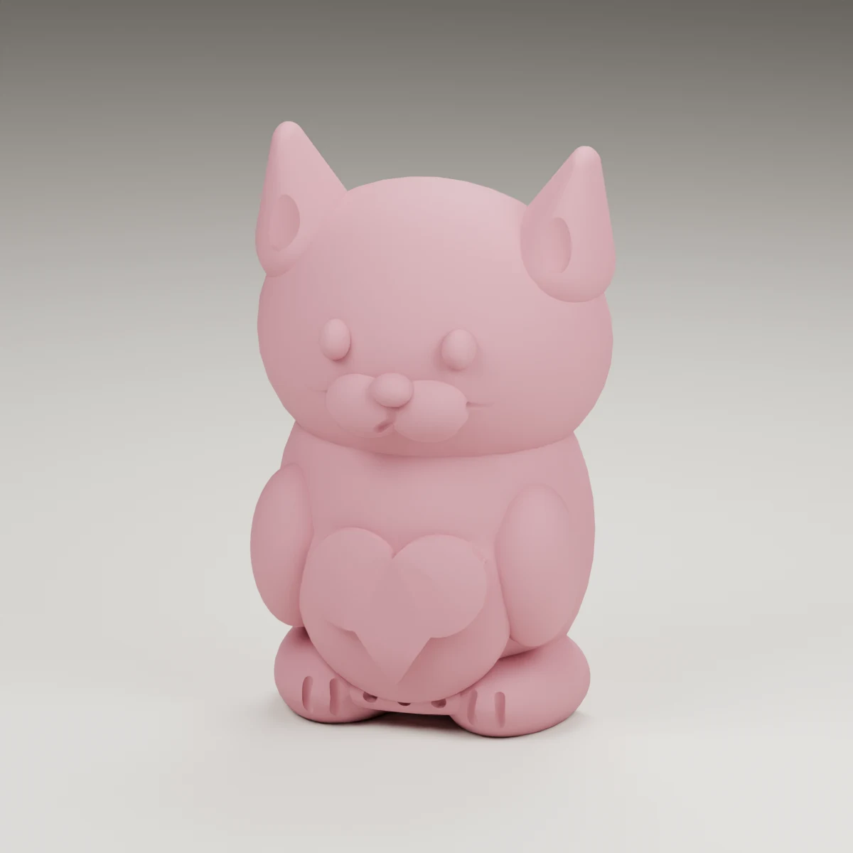 blossom cat — render of the supplied sculpted V2 geometry