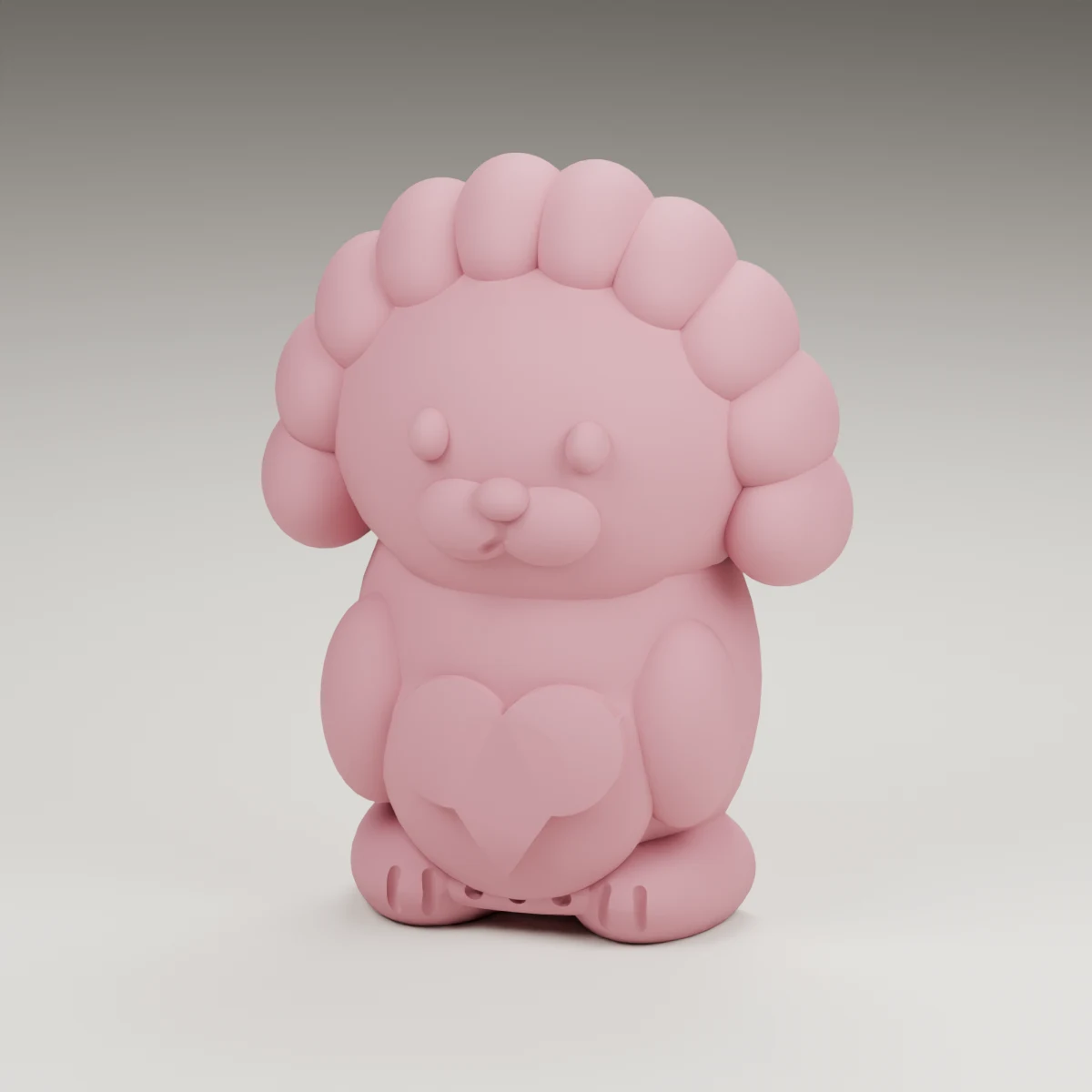 clover hedgehog — render of the supplied sculpted V2 geometry