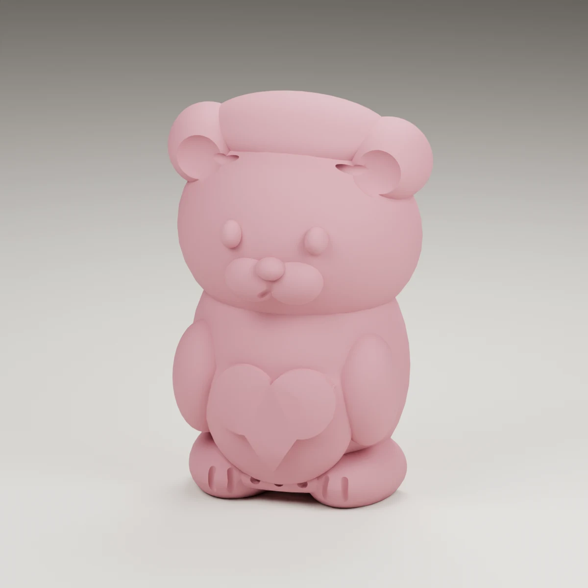 dreidel bear — render of the supplied sculpted V2 geometry