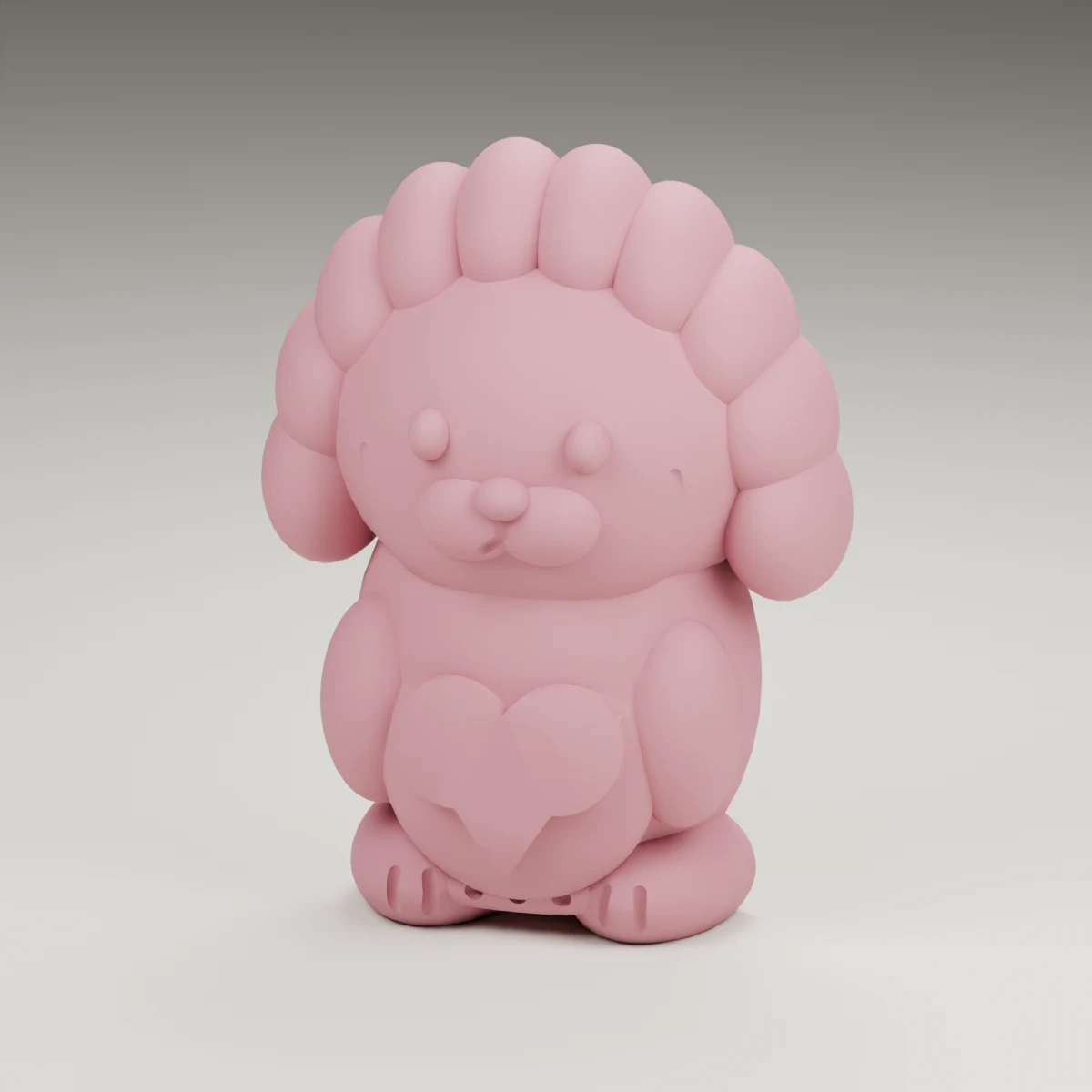 evergreen hedgehog — render of the supplied sculpted V2 geometry