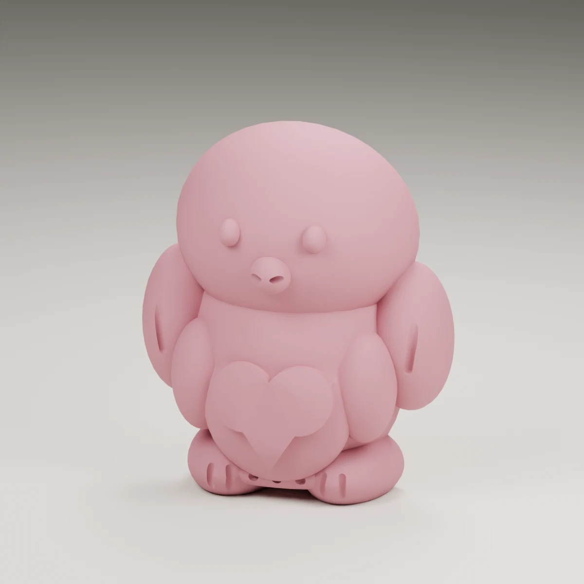 harvest penguin — render of the supplied sculpted V2 geometry