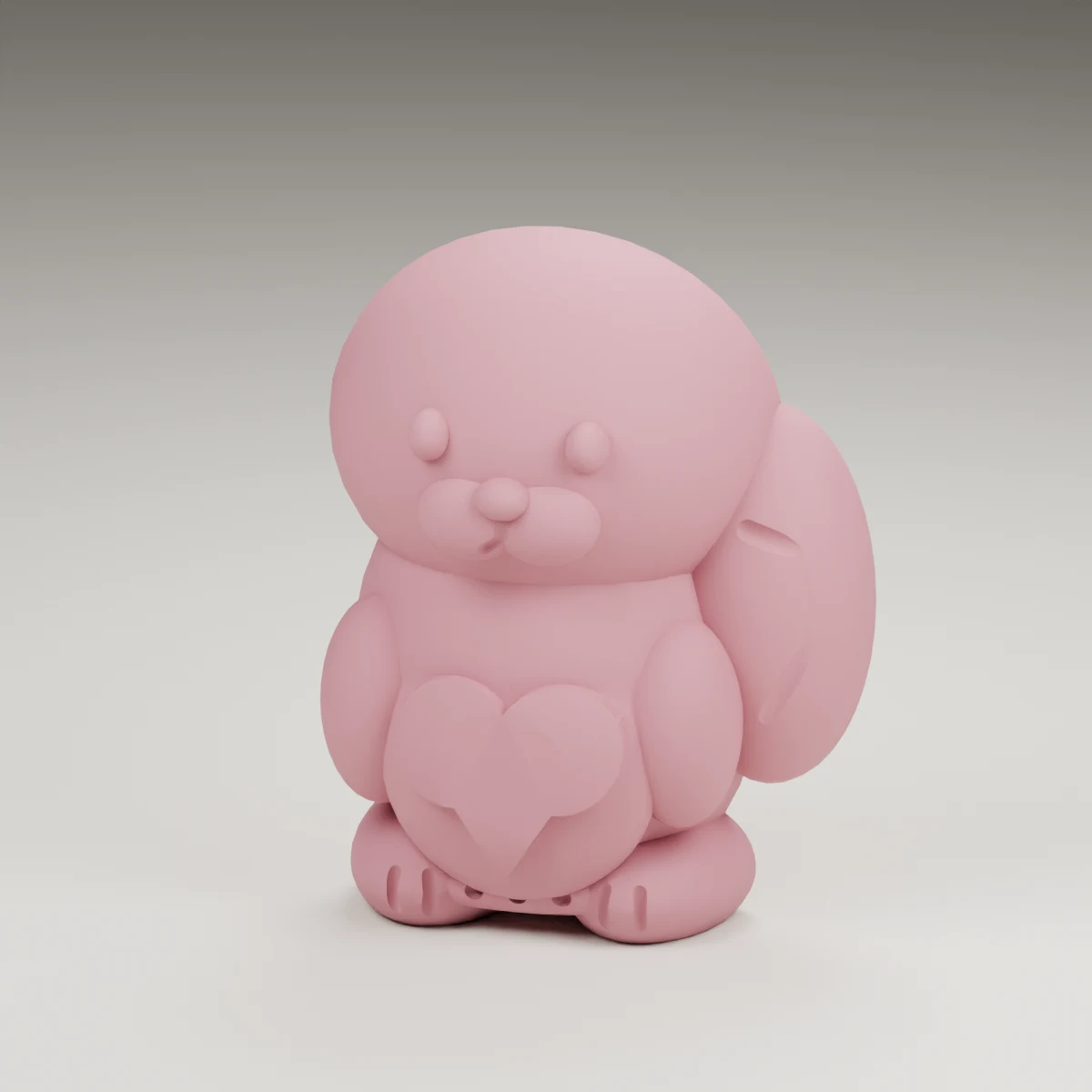 harvest squirrel — render of the supplied sculpted V2 geometry