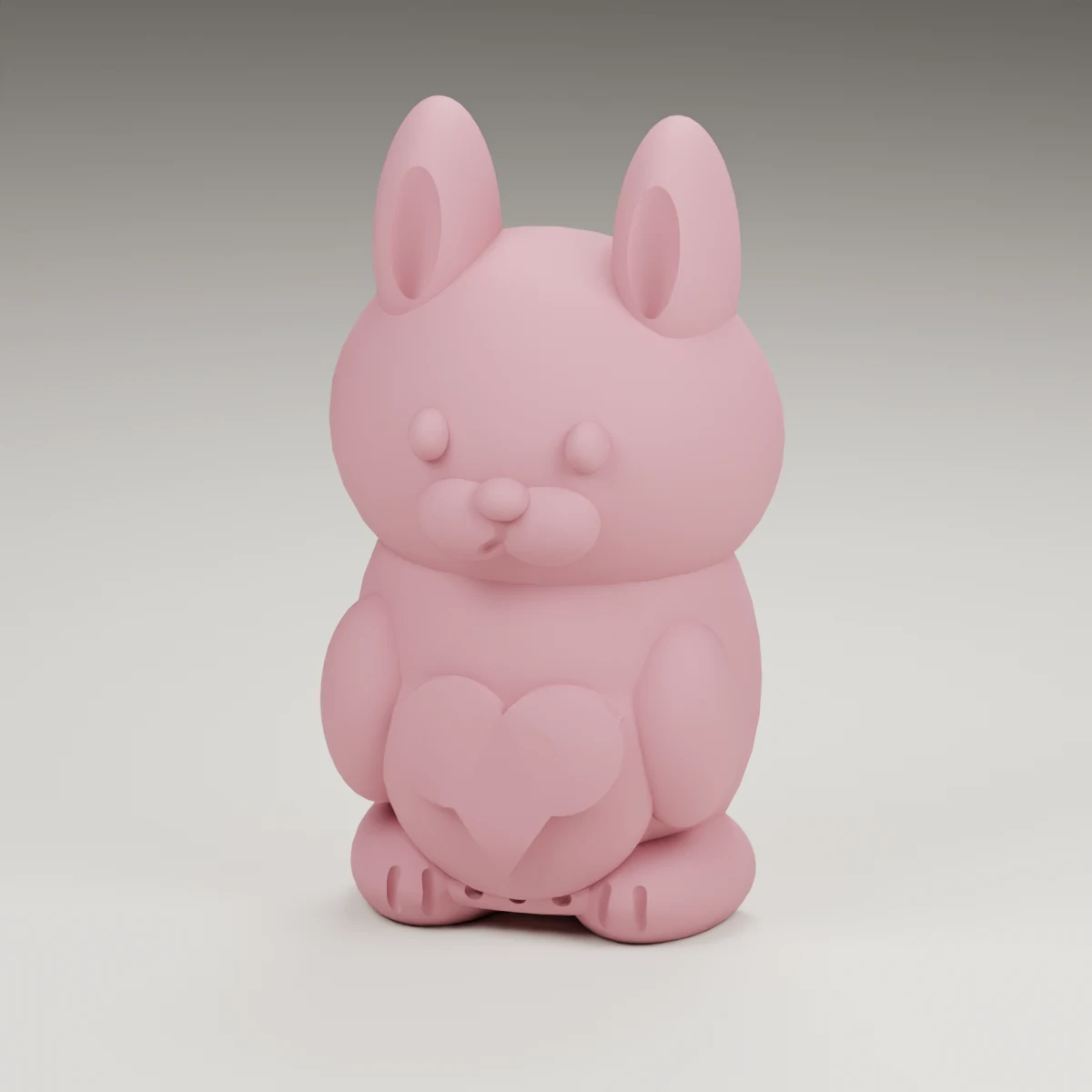 lantern bunny — render of the supplied sculpted V2 geometry