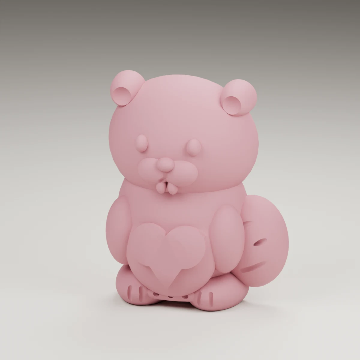 maple beaver — render of the supplied sculpted V2 geometry