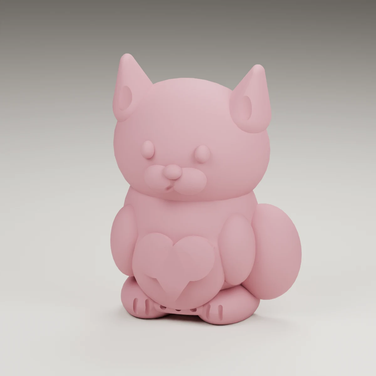 pumpkin fox — render of the supplied sculpted V2 geometry