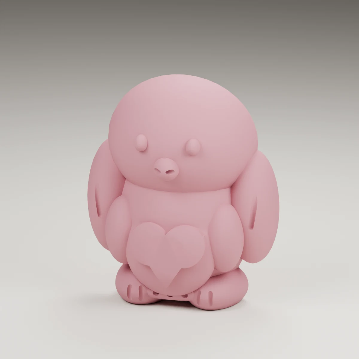 sunrise dove — render of the supplied sculpted V2 geometry