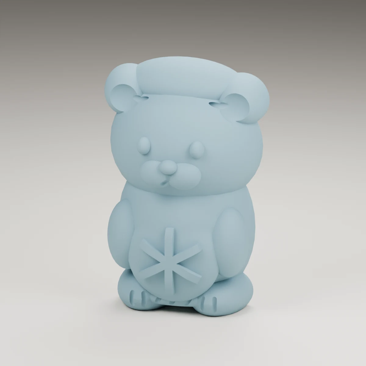 dreidel bear — render of the supplied sculpted V2 geometry