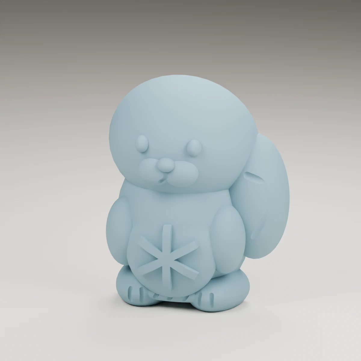 harvest squirrel — render of the supplied sculpted V2 geometry