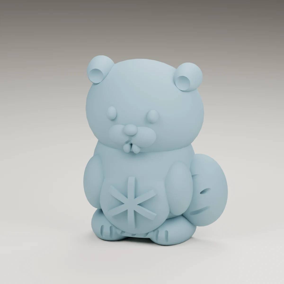 maple beaver — render of the supplied sculpted V2 geometry