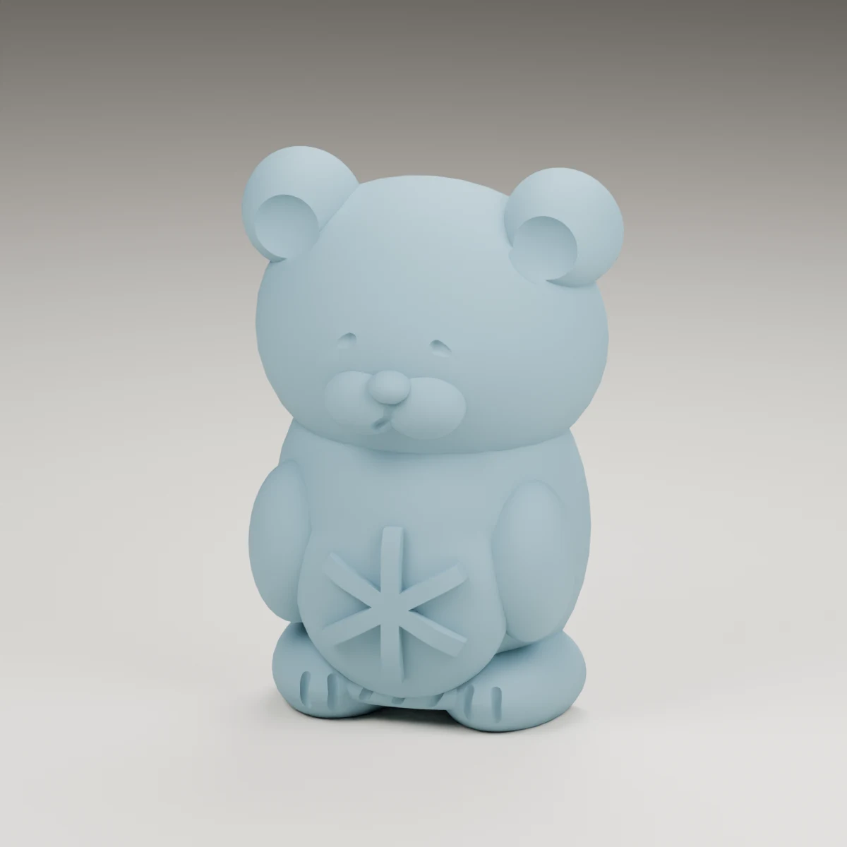 midnight bear — render of the supplied sculpted V2 geometry