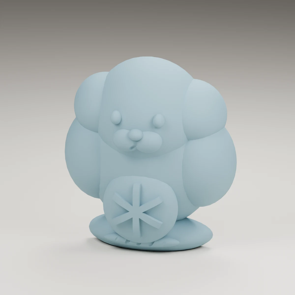 rainbow cloud — render of the supplied sculpted V2 geometry