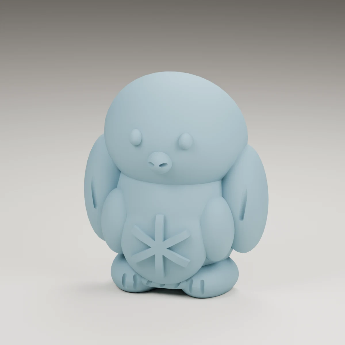 sunrise dove — render of the supplied sculpted V2 geometry